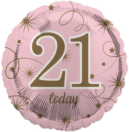 21st Birthday Pink Foil Balloon