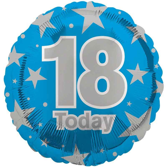18th Birthday Blue Foil Balloon