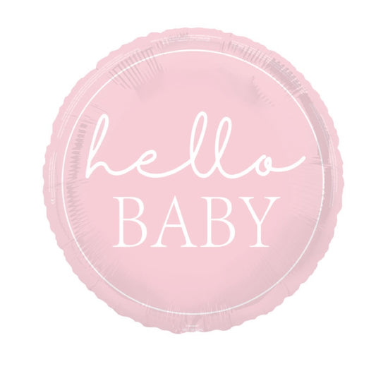 Pink Hello Baby Foil Balloon