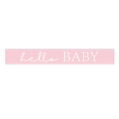Pink Hello Baby Banner