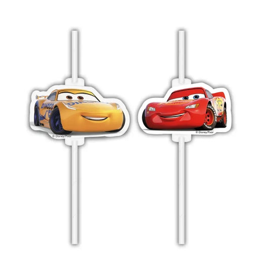 4 Disney Cars Paper Straws