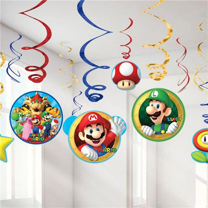 Super Mario Hanging Swirl Decorations