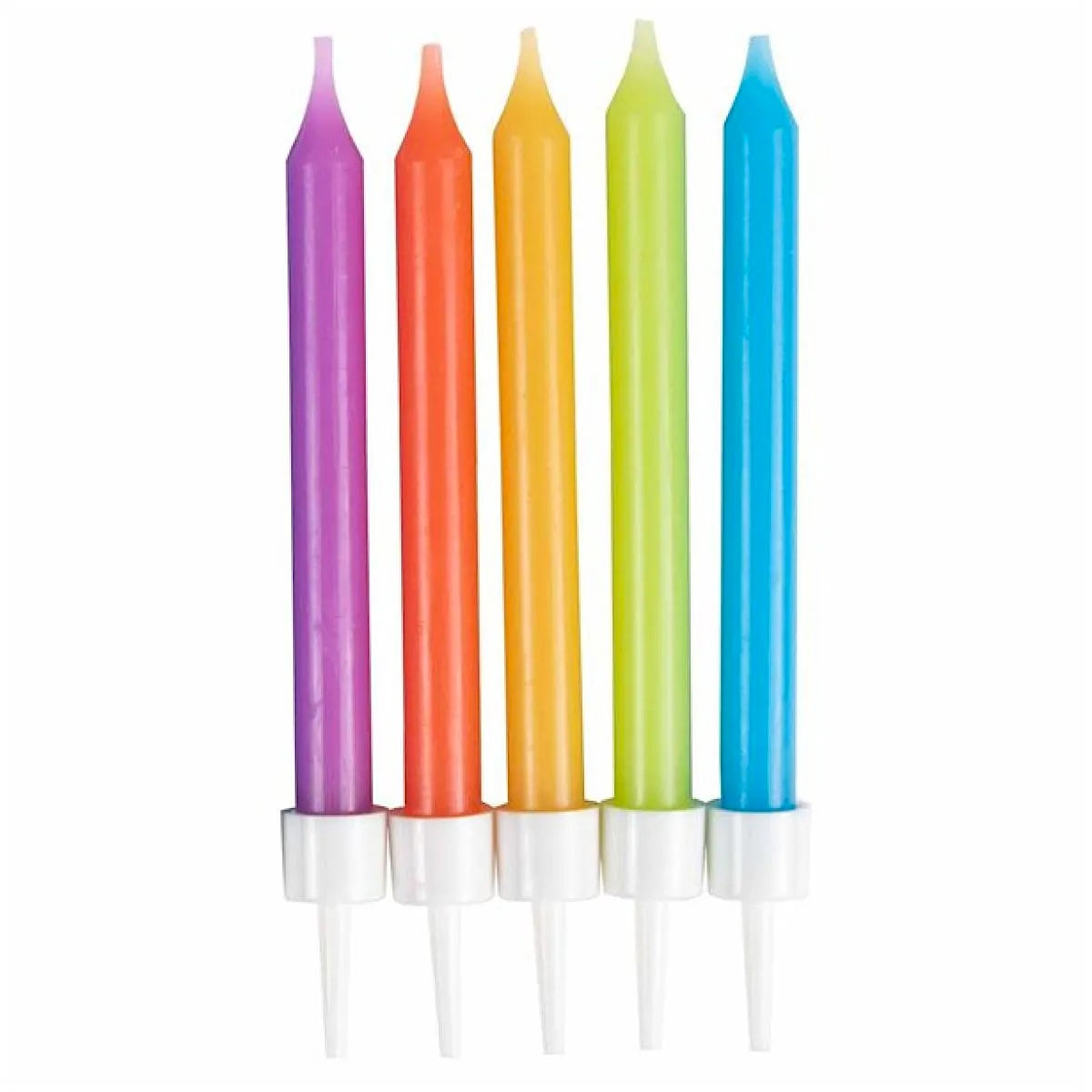 10 Multicoloured Assorted Candles