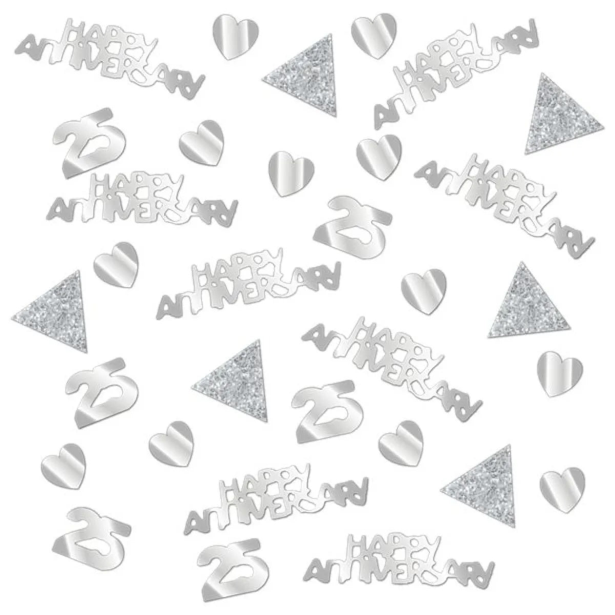 Sparkling Silver Anniversary Confetti