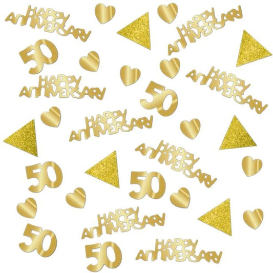 Sparkling Golden Anniversary Confetti