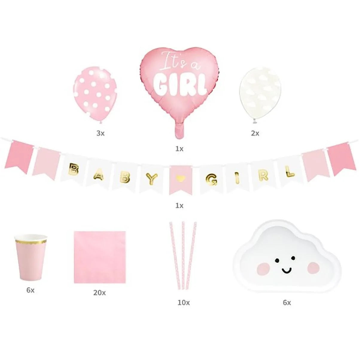 It's A Girl Party Decoration Kit