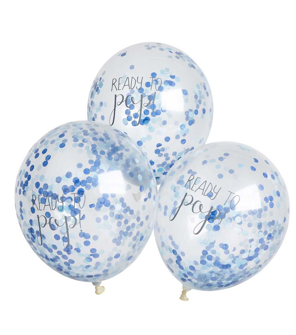 Blue Ready To Pop Confetti Balloons