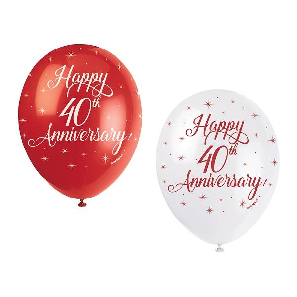 Ruby Anniversary Balloons