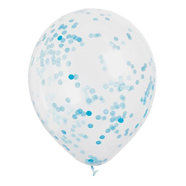 Blue Confetti Balloons