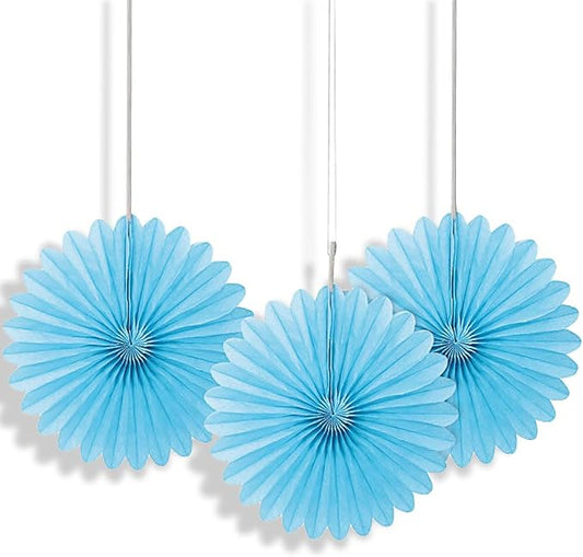 Blue Mini Decorative Fans