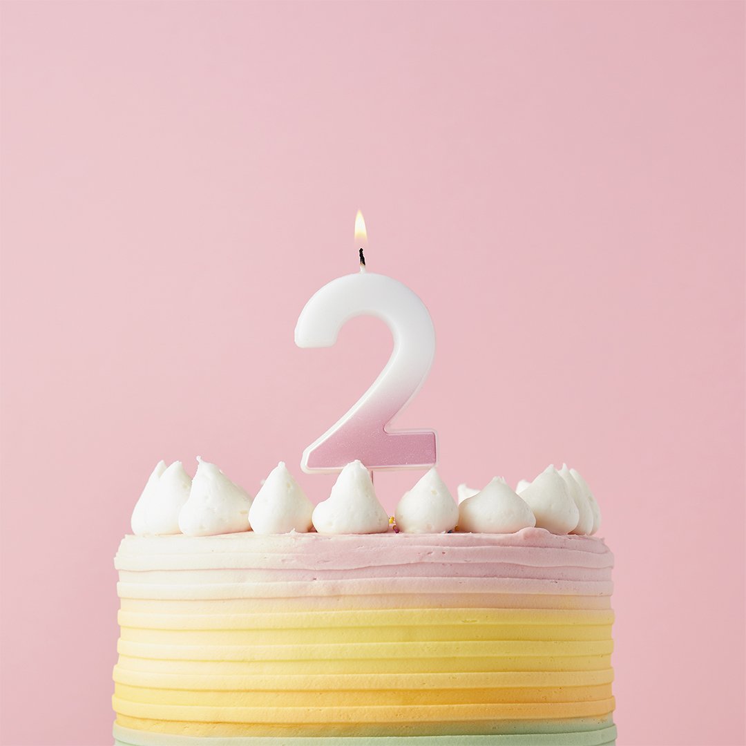 Pink Ombre Numbers 0-9 Candles