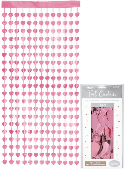 Pink Heart Door Curtain