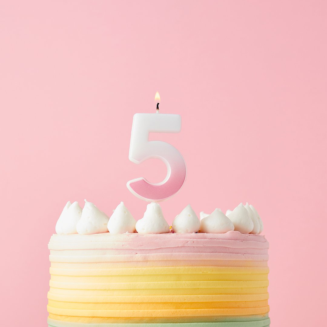 Pink Ombre Numbers 0-9 Candles