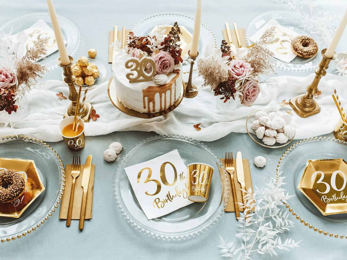 30th Birthday Gold Napkins