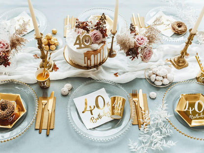 40th Birthday Gold Napkins