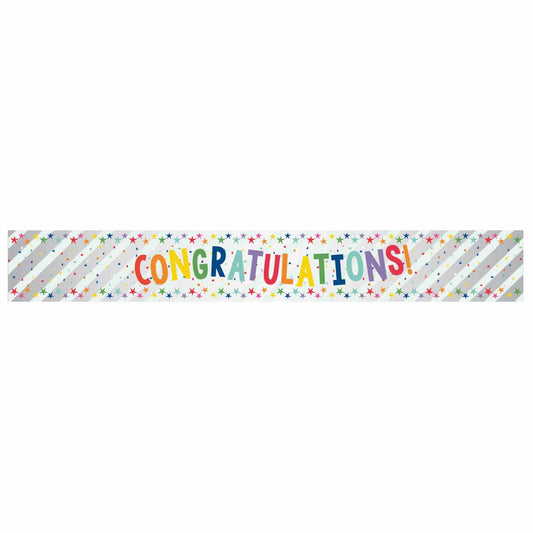 Colourful Congratulations Foil Banner