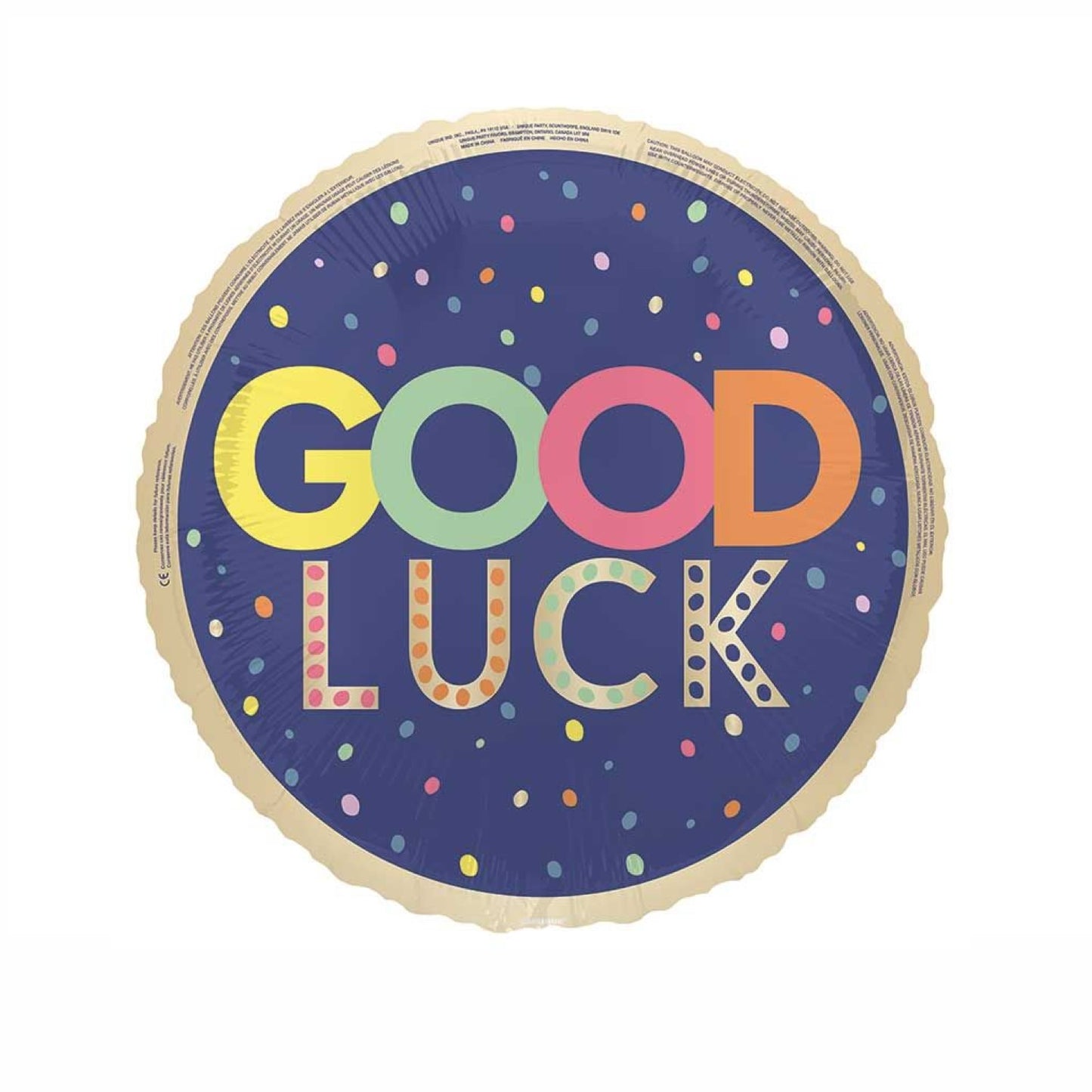 Blue Good Luck Foil Balloon