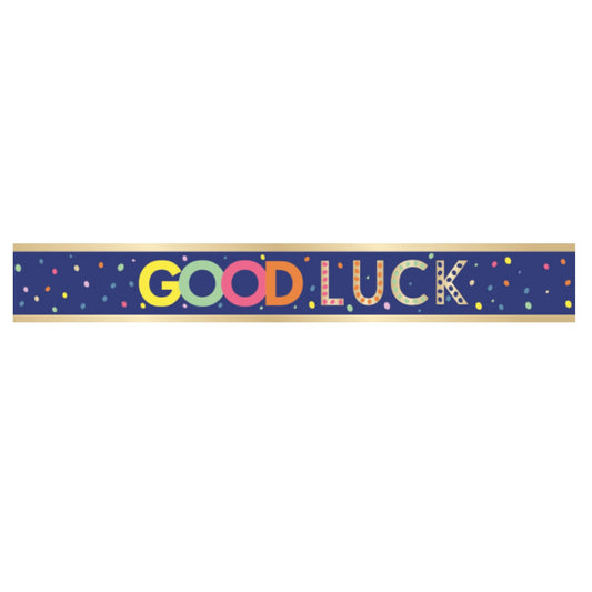 Blue Good Luck Foil Banner