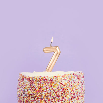 Metallic Gold Numbers 0-9 Candles