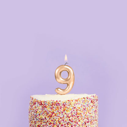 Metallic Gold Numbers 0-9 Candles