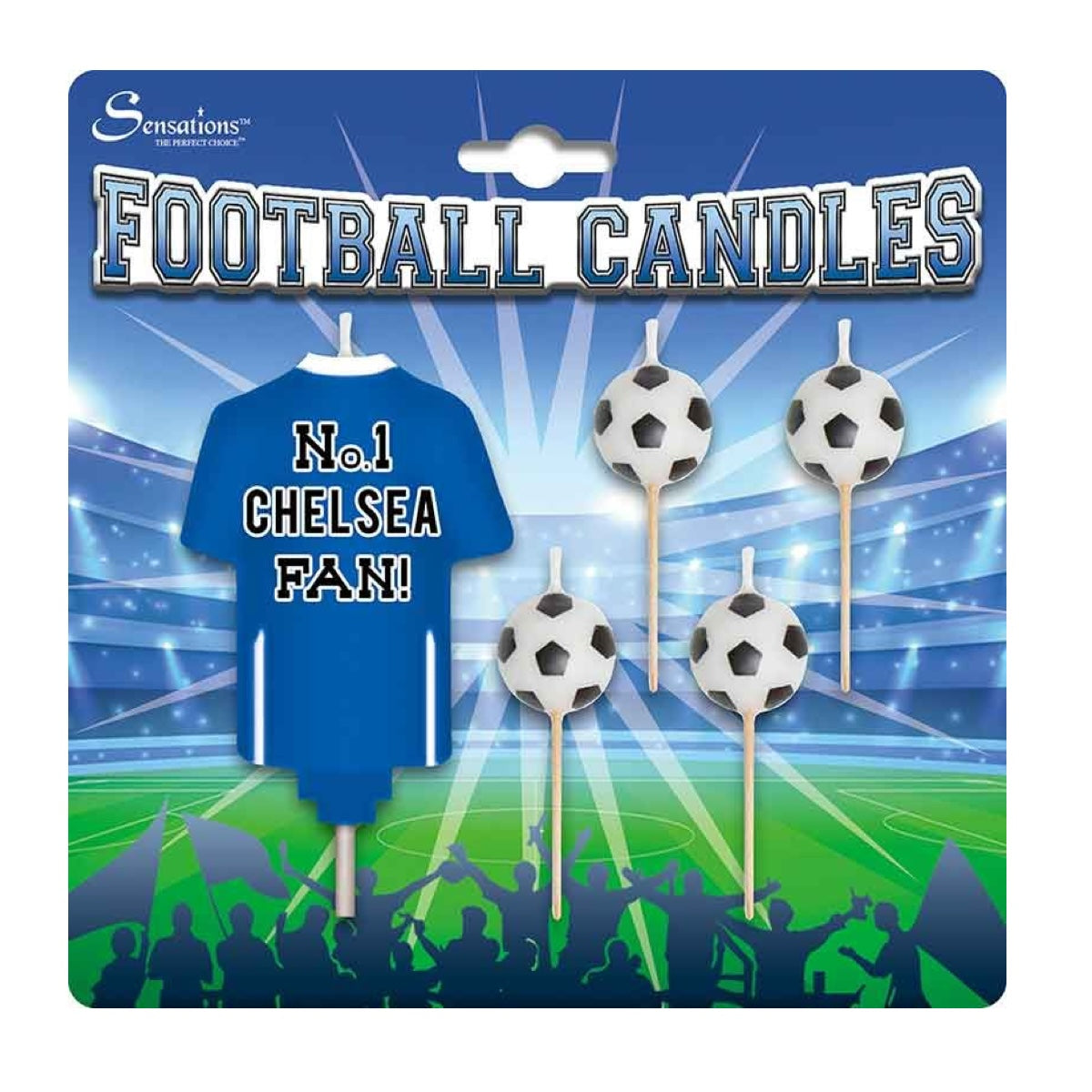 Number 1 Chelsea Fan Football Candle Set