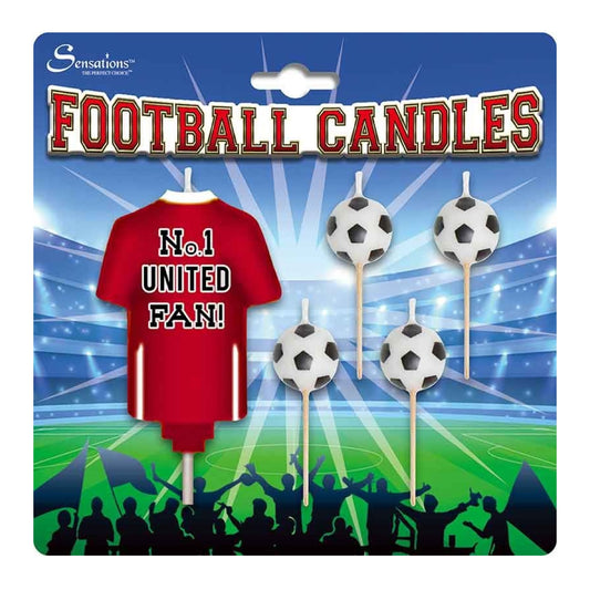 Number 1 United Fan Football Candle Set