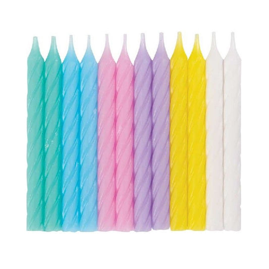 24 Assorted Pastel Candles