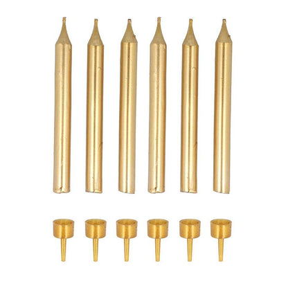 6 Gold Candles