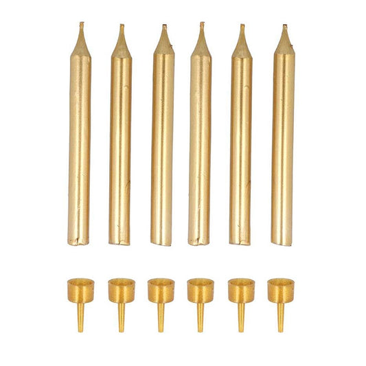 6 Gold Candles