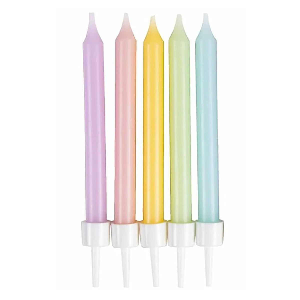 10 Pastel Assorted Candles