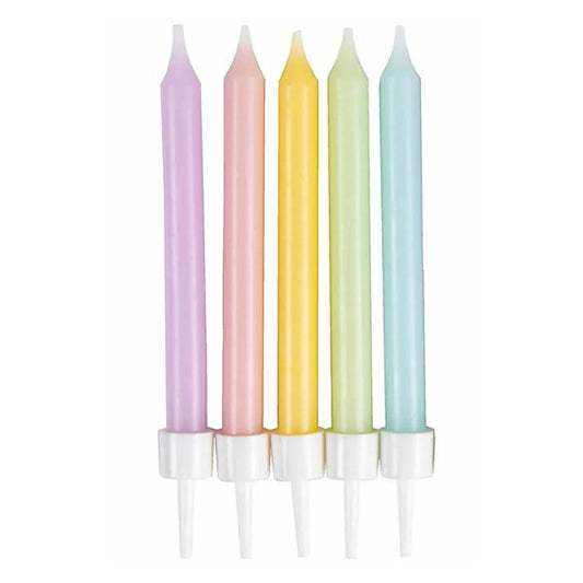 10 Pastel Assorted Candles