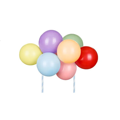 Multicoloured Balloon Bundle Cake Topper