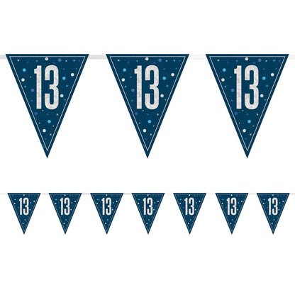 13th Birthday Navy Blue Bunting