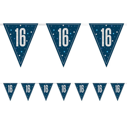16th Birthday Navy Blue Bunting