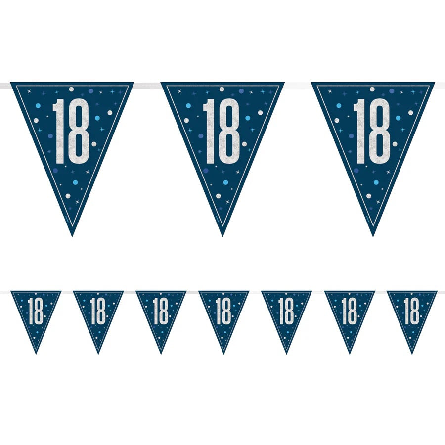 18th Birthday Navy Blue Bunting
