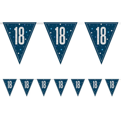 18th Birthday Navy Blue Bunting