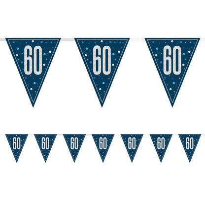 60th Birthday Navy Blue Bunting
