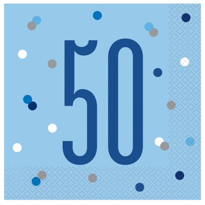 50th Birthday Blue Napkins