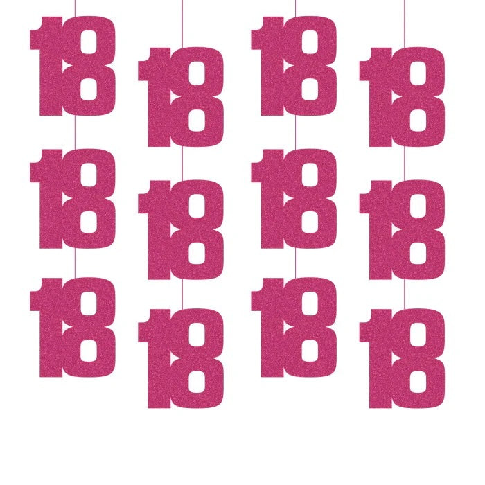 18th Birthday Pink Hanging Strings