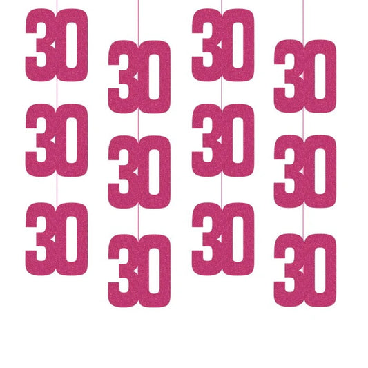 30th Birthday Pink Hanging Strings