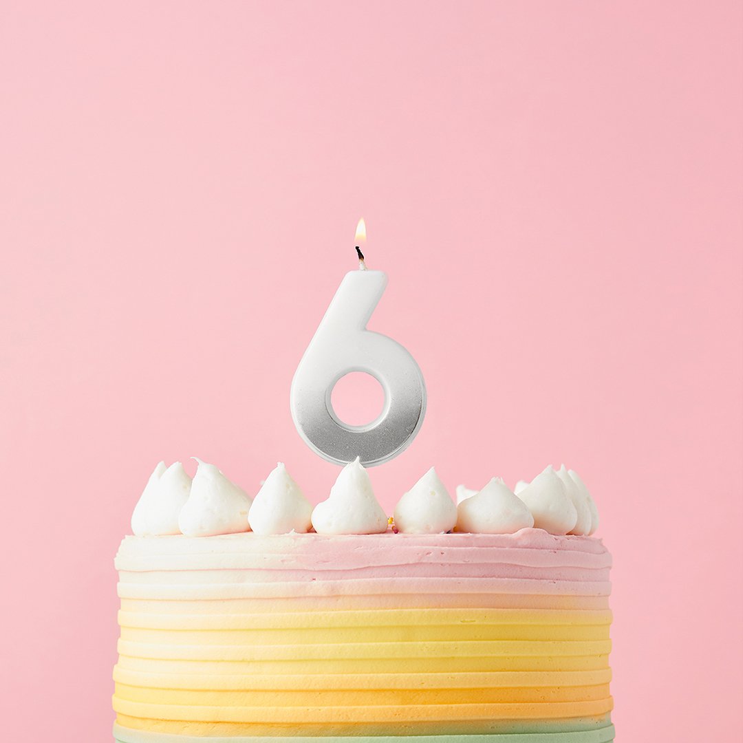Silver Ombre Numbers 0-9 Candles