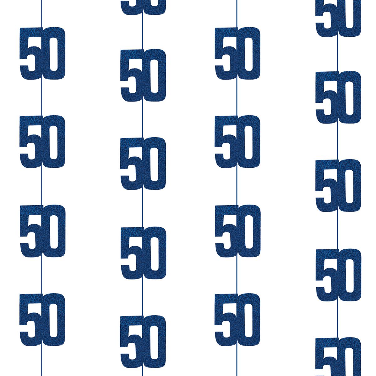 50th Birthday Blue Hanging Strings