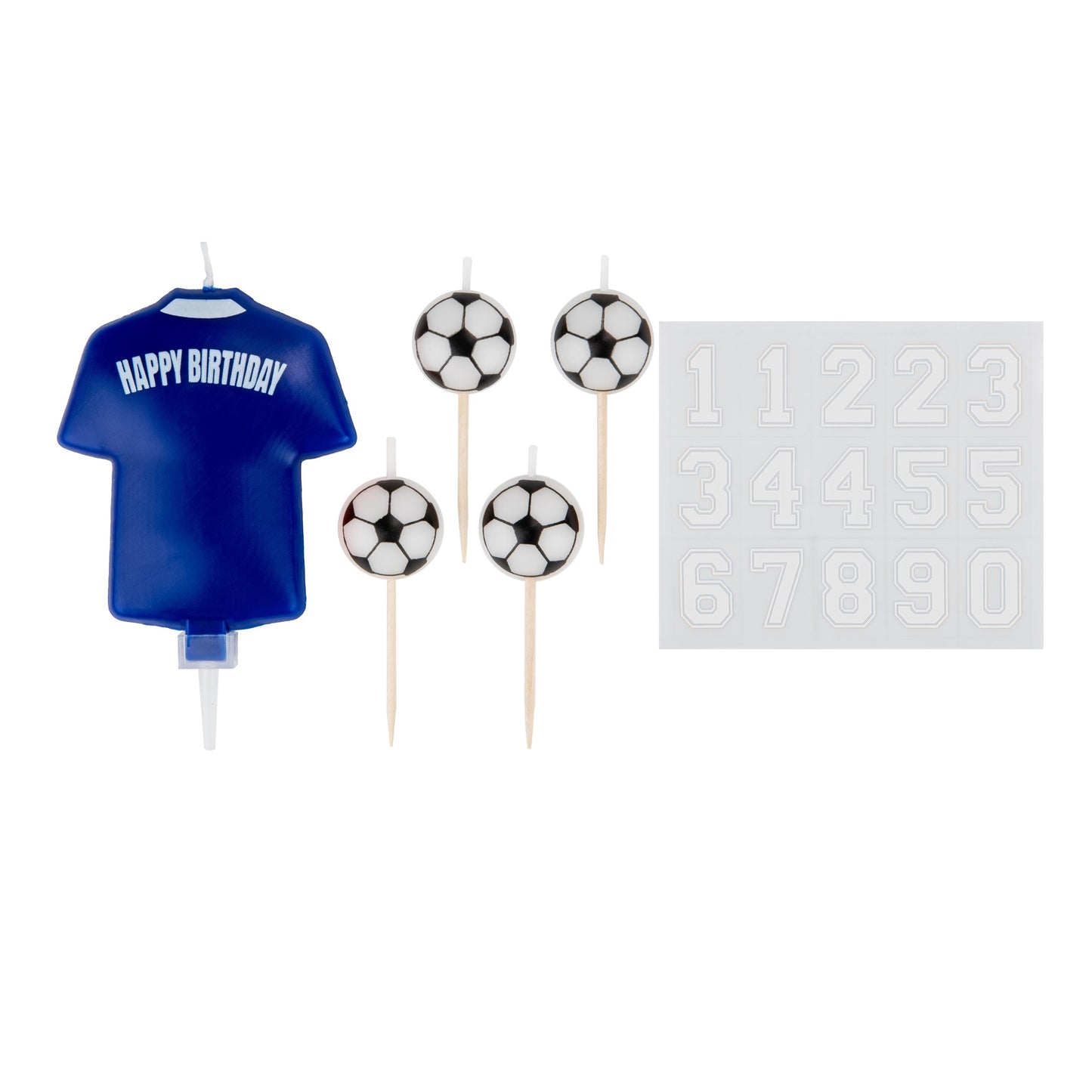 Personalisable Football Candles - Blue