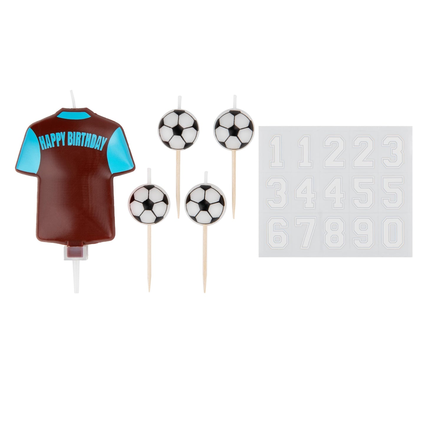 Personalisable Football Candles - Claret & Blue