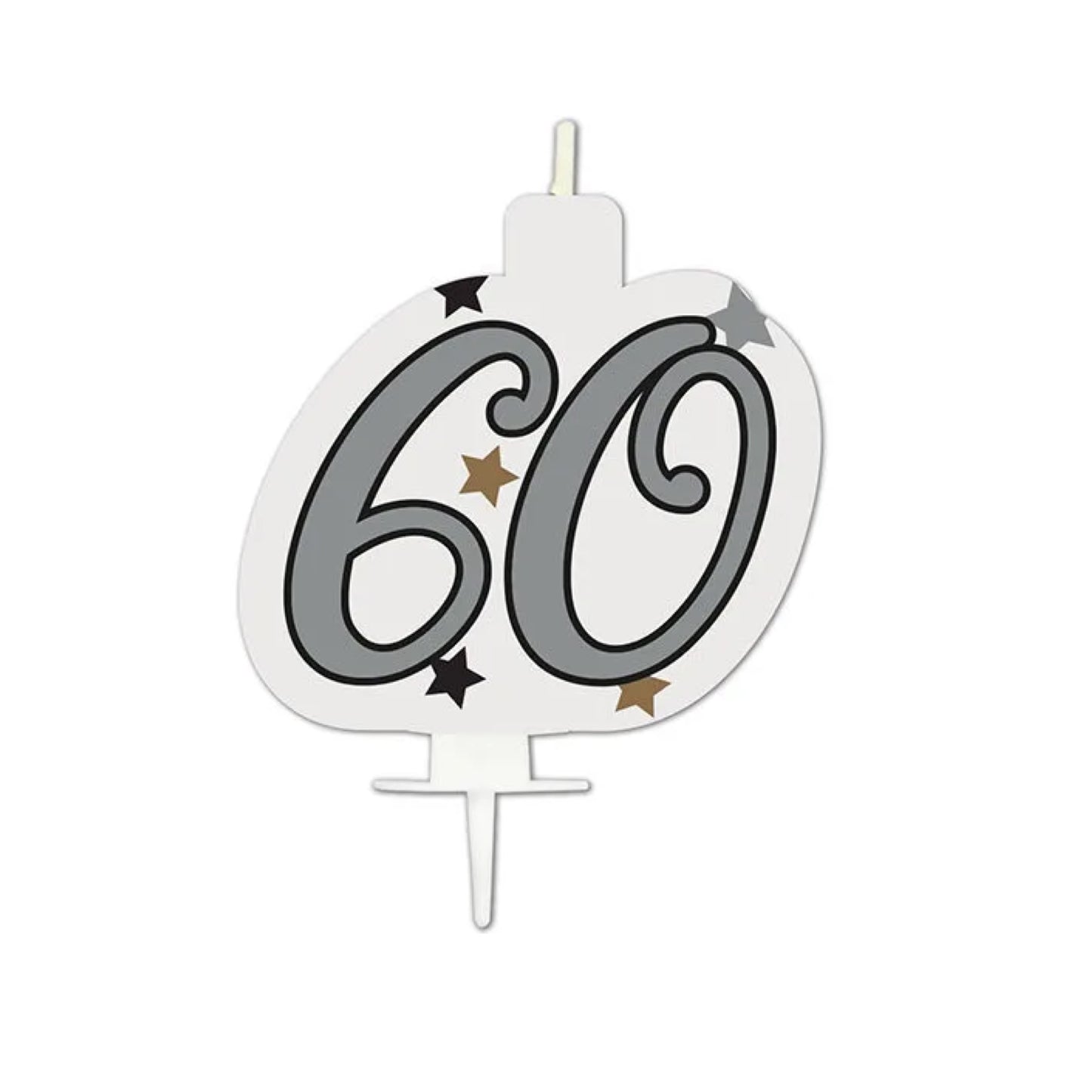 Starry "60" Birthday Candle