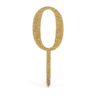 Gold Glitter Numbers 0-9 Acrylic Cake Toppers