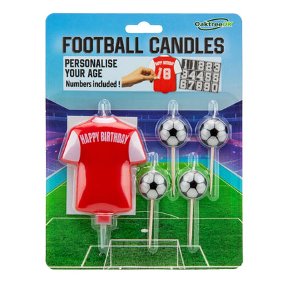 Personalisable Football Candles - Red Shirt
