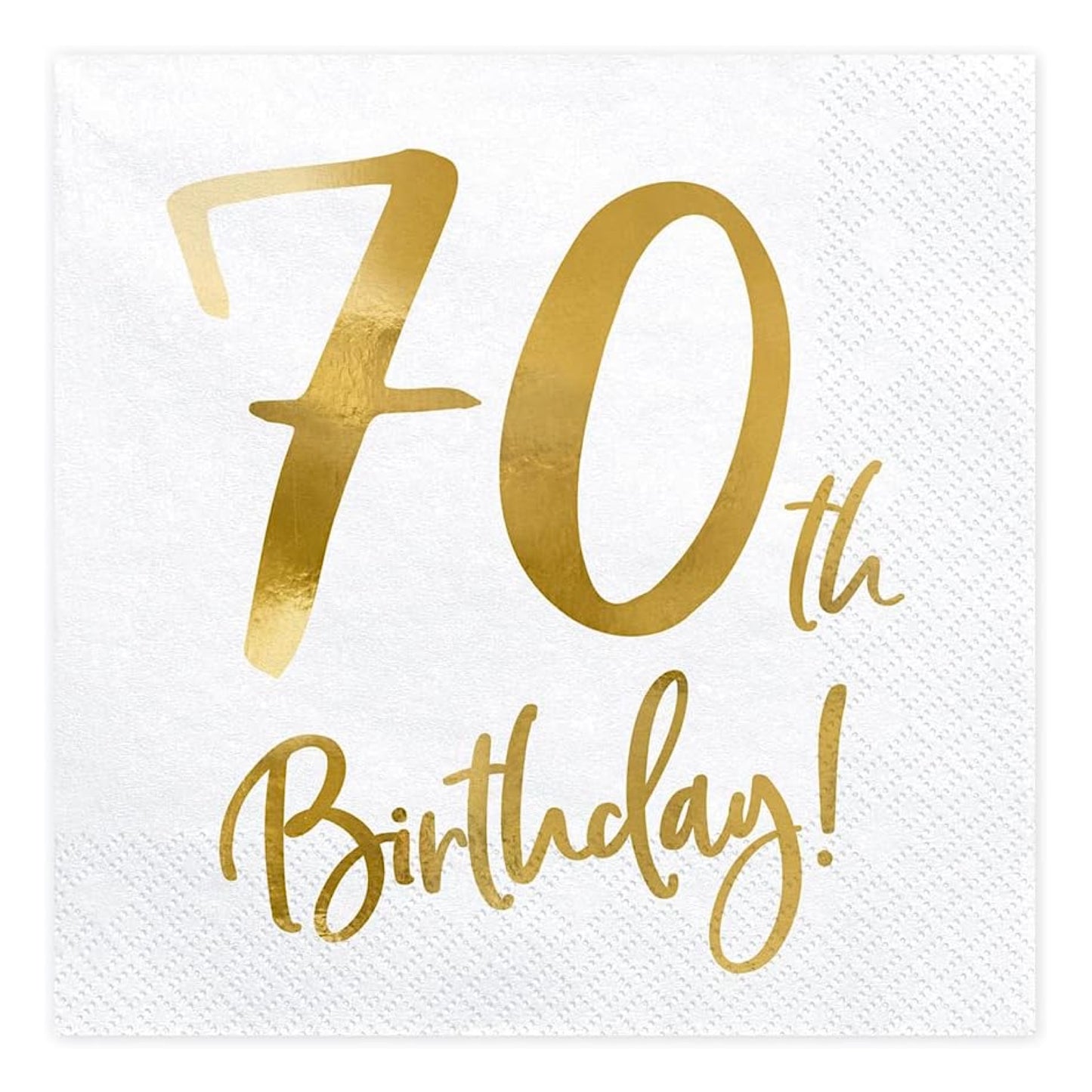 70th Birthday Gold Napkins