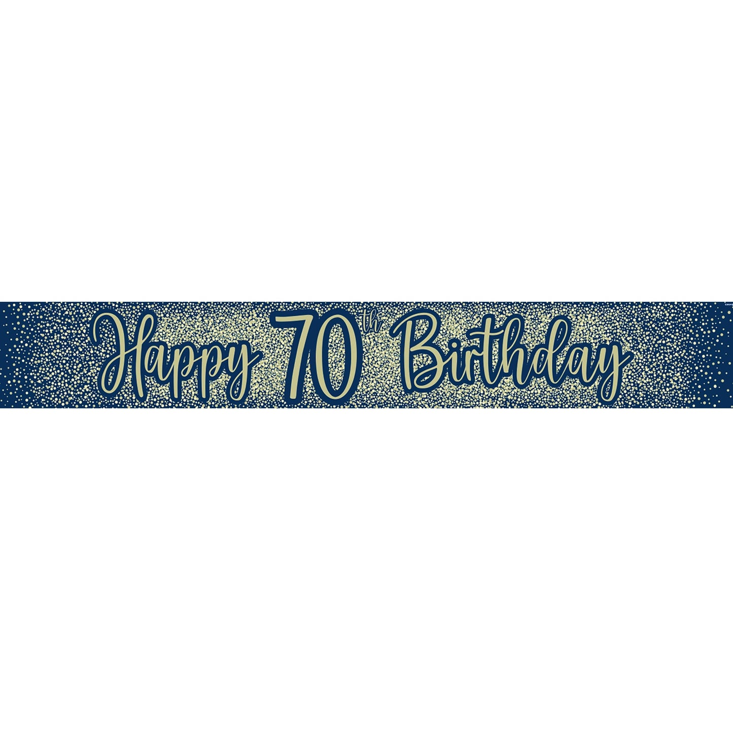 70th Birthday Blue & Gold Banner