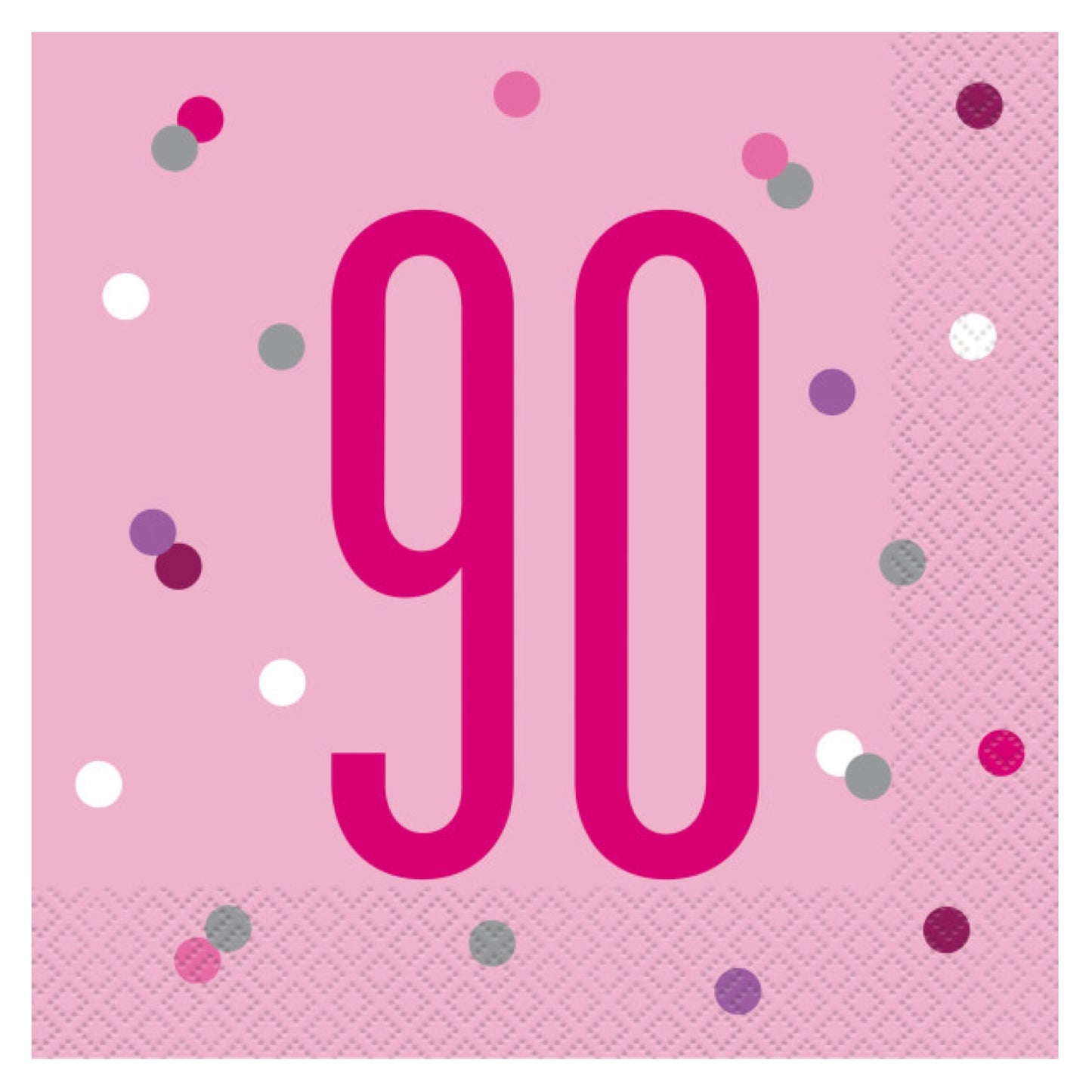 90th Birthday Pink Napkins